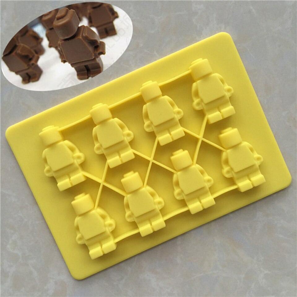 Форма силиконовая для шоколада «Лего человечки», 8 ячеек