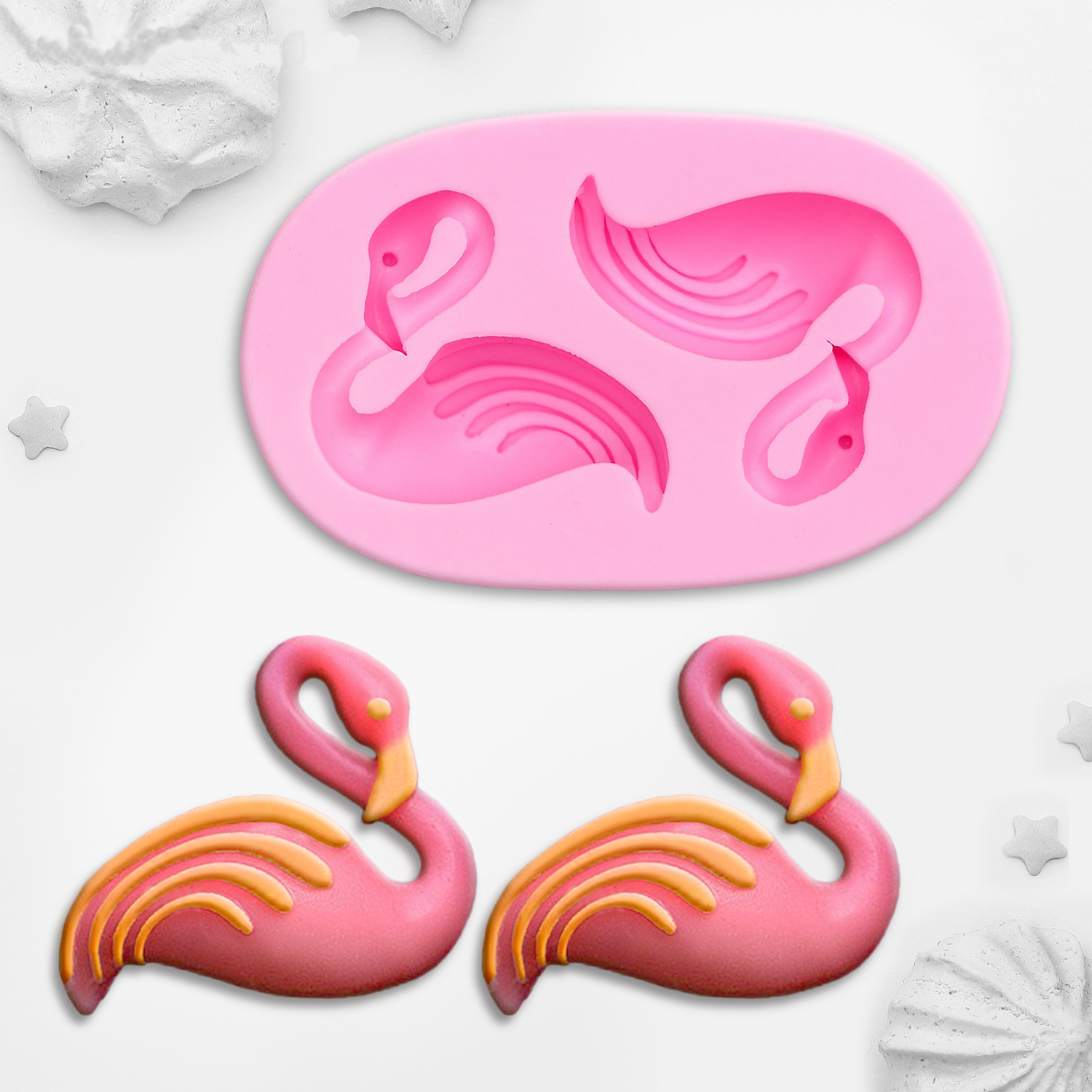 Молд силиконовый «Фламинго», 7.5×4.5 см