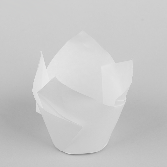 Форма для выпечки «Тюльпан» белая, 5×9 см
