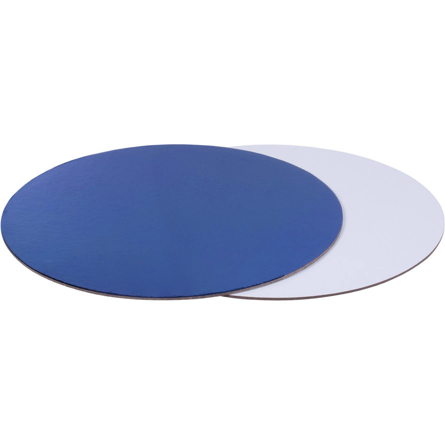 Подложка для торта круглая (синяя/белая) 28 см, толщ. 2.5 мм