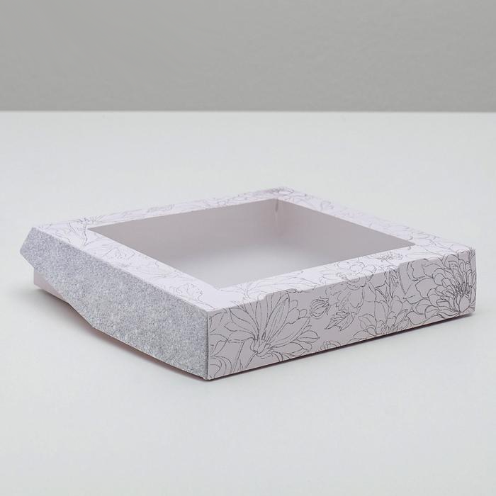 Коробка складная «Flowers», 20×20×4 см