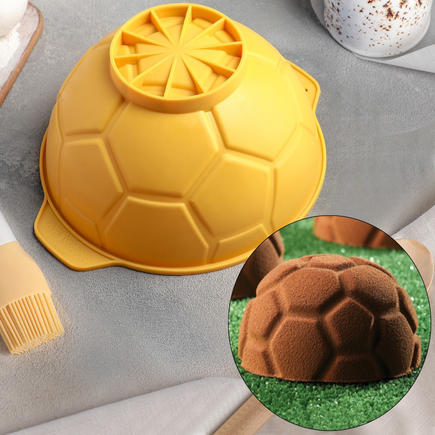 Форма для выпечки «Футбольный мяч», цвета МИКС