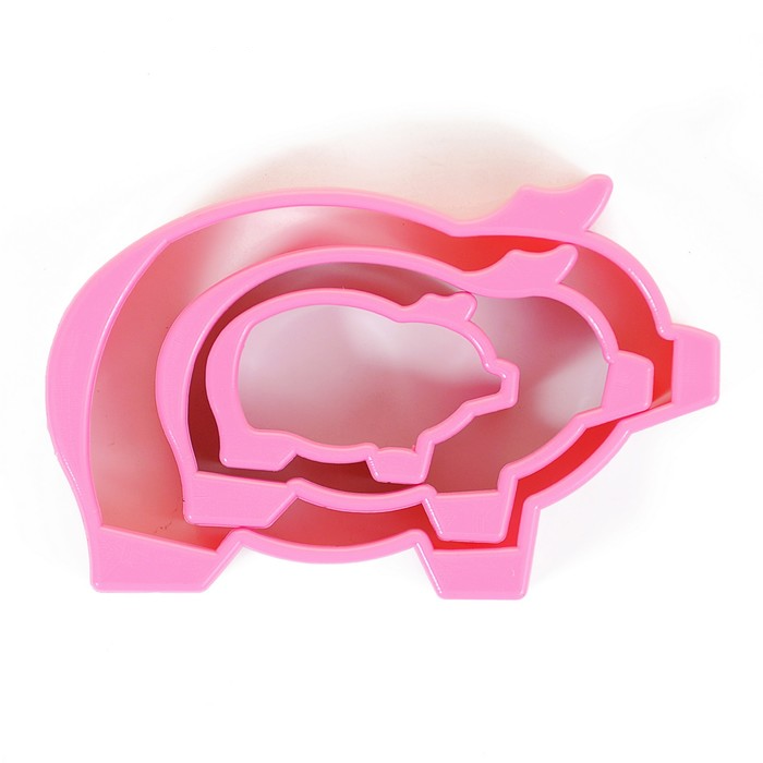 Набор для вырезки теста «Свинка», 3 формы