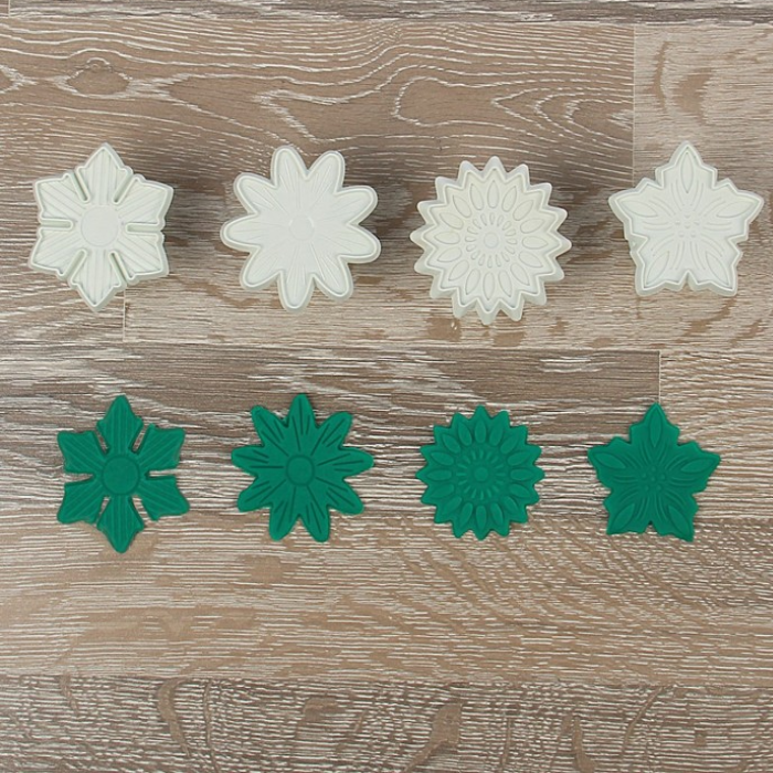 Набор вырубок кондитерских для мастики и теста «Цветки», 4 шт, 6×3×3.5 см