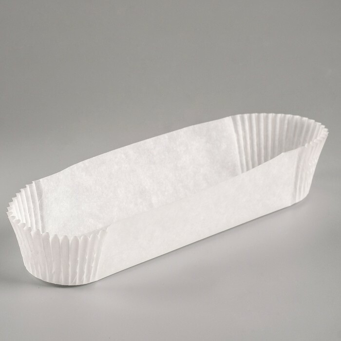 Форма для выпечки белая, форма овал, 3.4×13.6×2.7 см