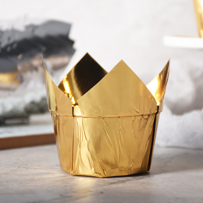 Форма для выпечки "Тюльпан", золото, 5 х 8 см Форма для выпечки "Тюльпан", золото, 5 х 8 см