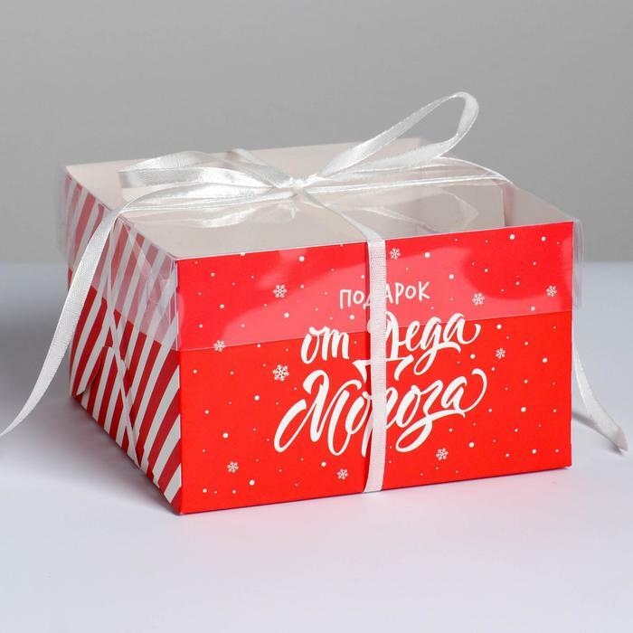 Коробка для капкейка «Подарок от Деда Мороза», 16×16×10 см (4)