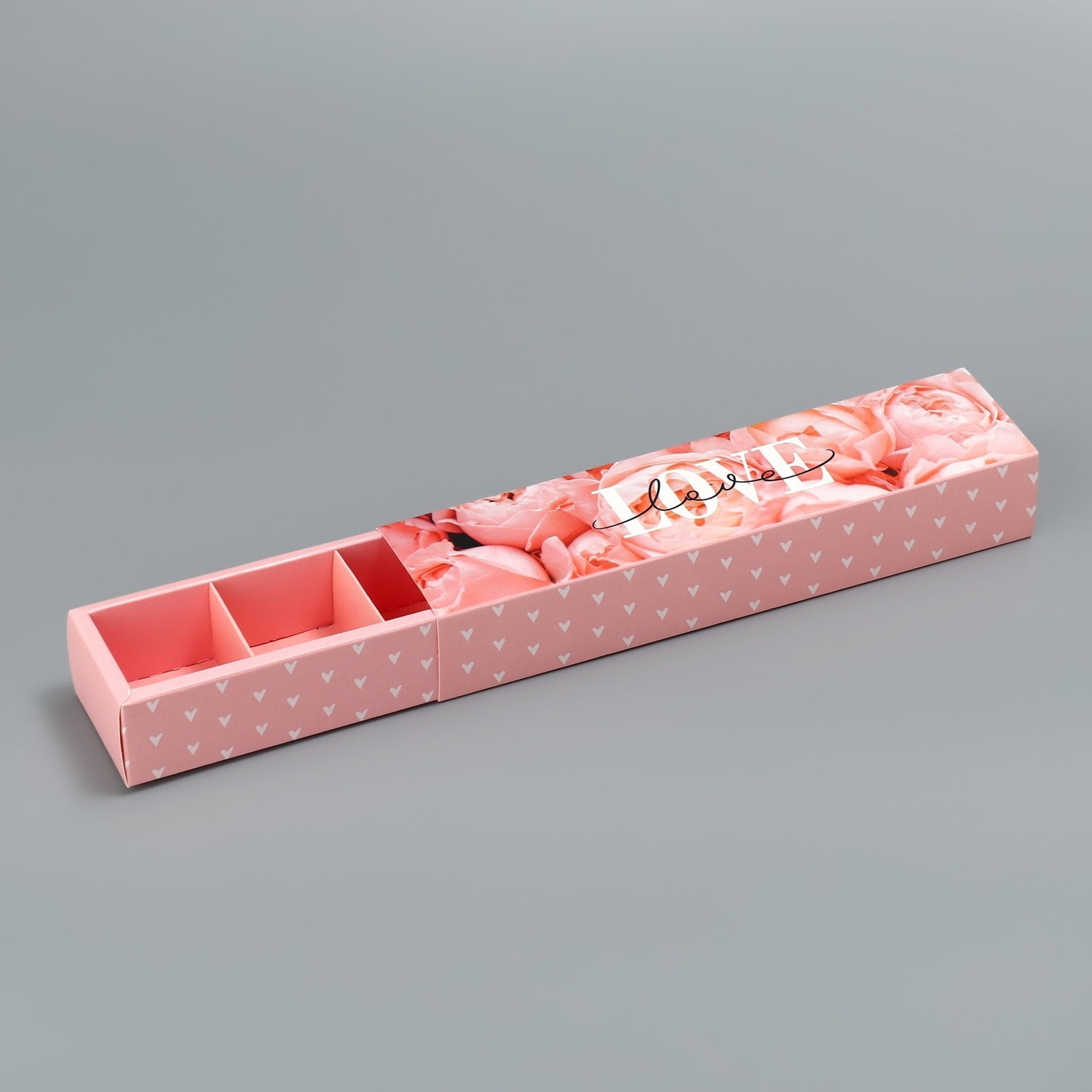 Коробка для конфет «Love», 5 х 21 х 3.3 см