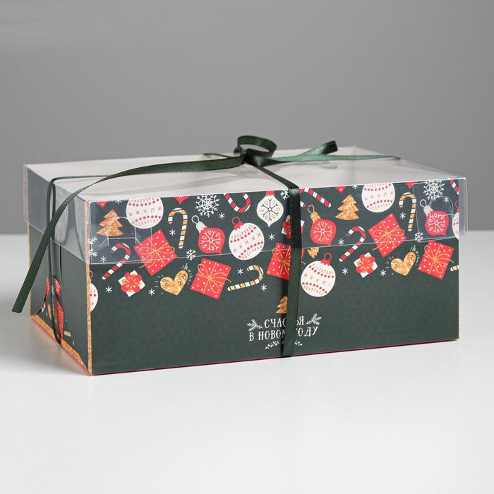 Коробка для капкейка «Счастья в Новом году», 23×16×10 см (6)