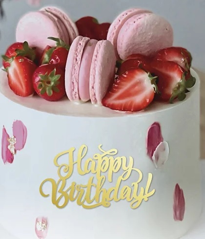 Топпер для торта №20 Happy Birthday (акрил)