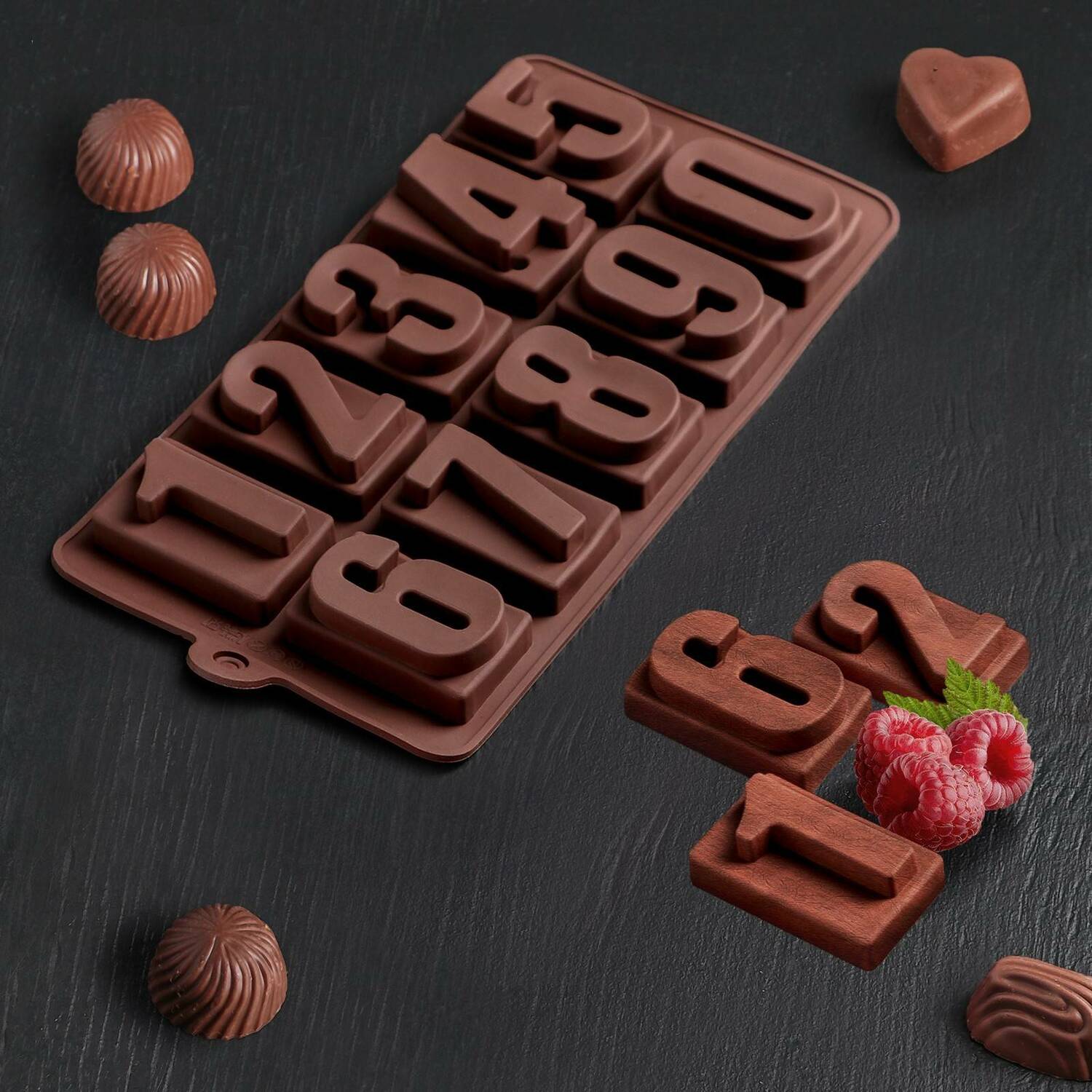 Форма силиконовая «Цифры» для шоколада