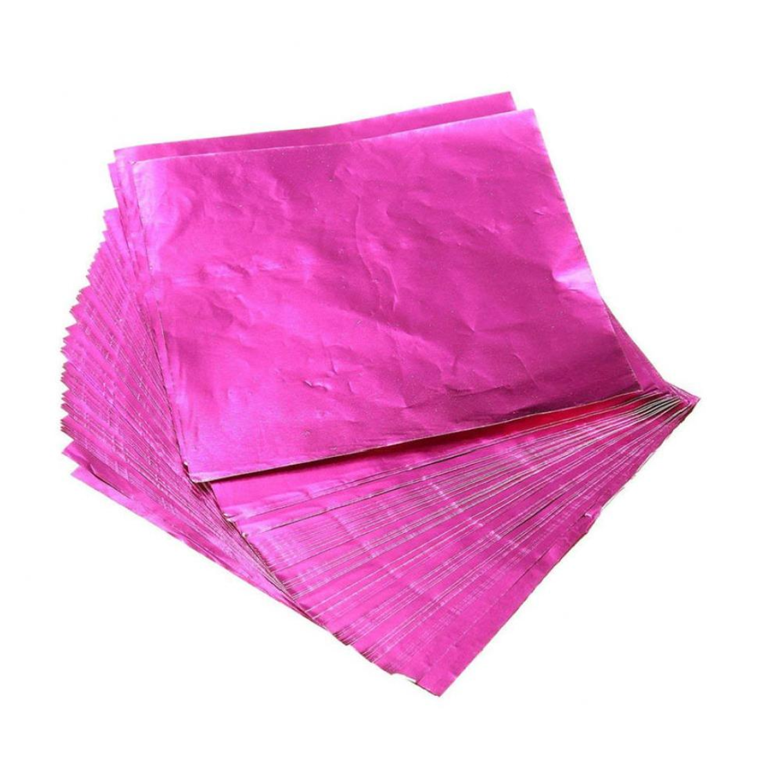 Фольга оберточная для конфет Фуксия 10×10 см, 100 шт