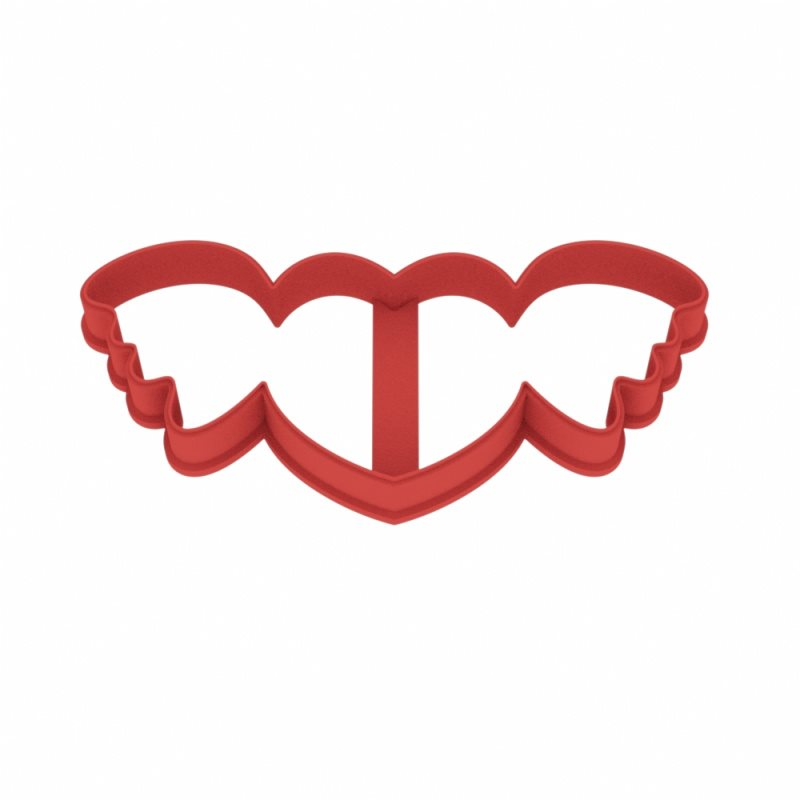 Форма для пряников «Сердце с крыльями»