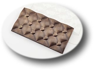 Пластиковая форма для шоколада Плитка Сердечки