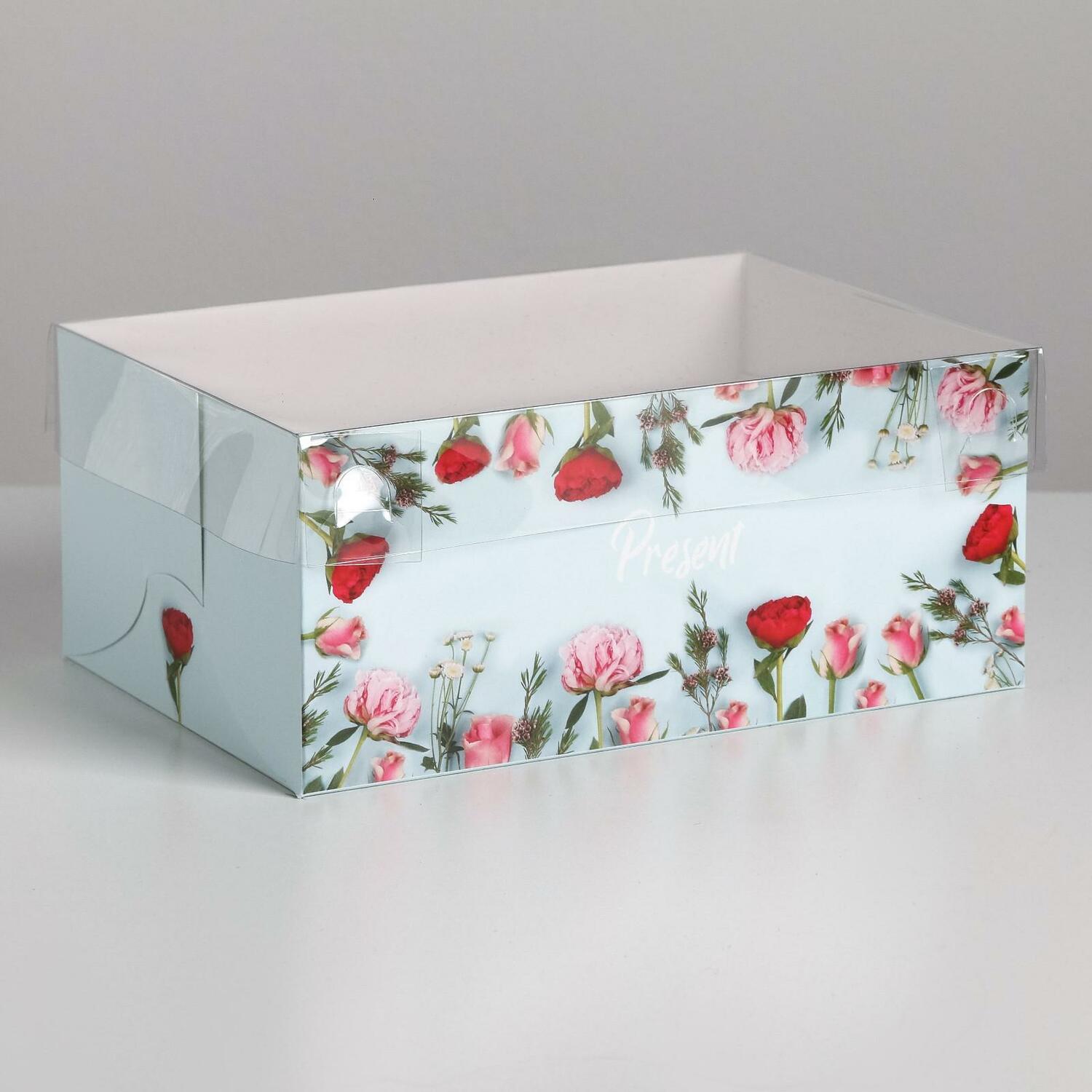Коробка на 6 капкейков Present, 23 × 16 × 10 см