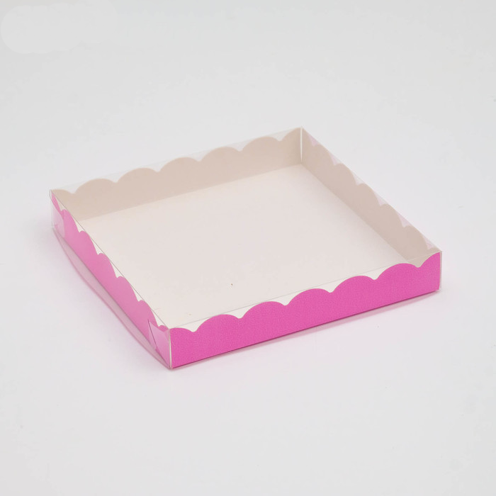 Коробочка для печенья, сиреневая, 20×20×3 см