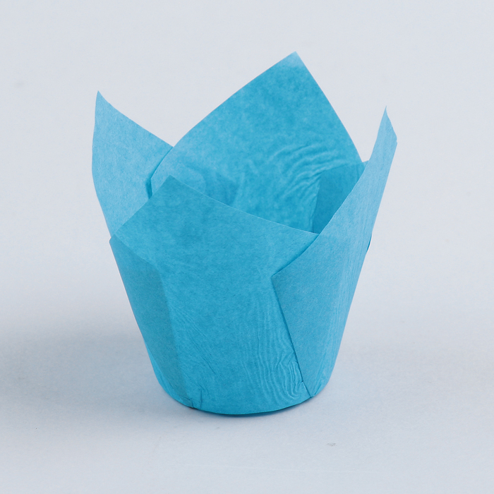 Форма для выпечки «Тюльпан» синяя, 5×8 см