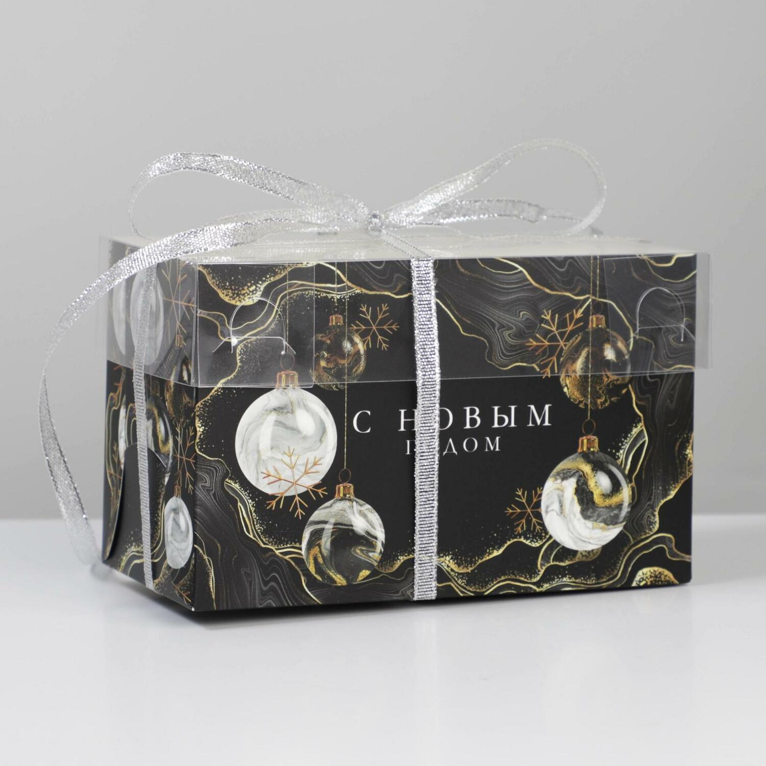 Коробка для капкейка «Мрамор», 16 × 8 × 10 см
