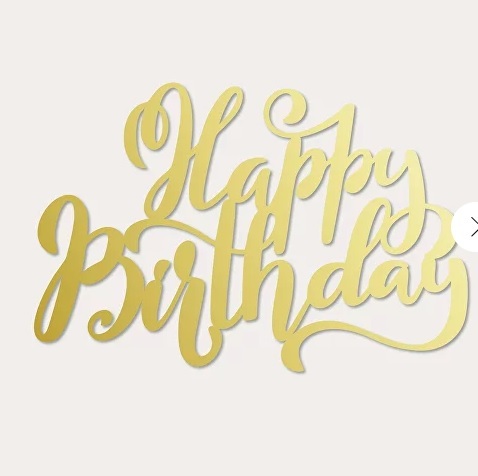 Топпер для торта №21 Happy Birthday (акрил)